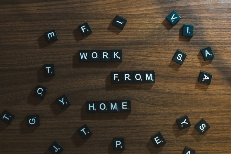 Work from home scrabble tiles